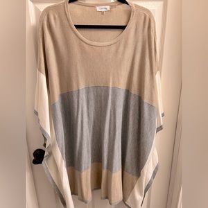 Calvin Klein Plus Size Sweater Poncho